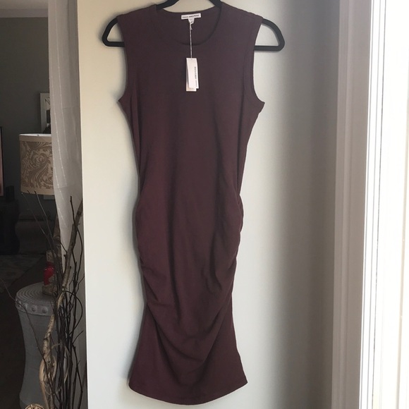 James Perse Dresses & Skirts - James Perse Rouched Cotton Blend Dress